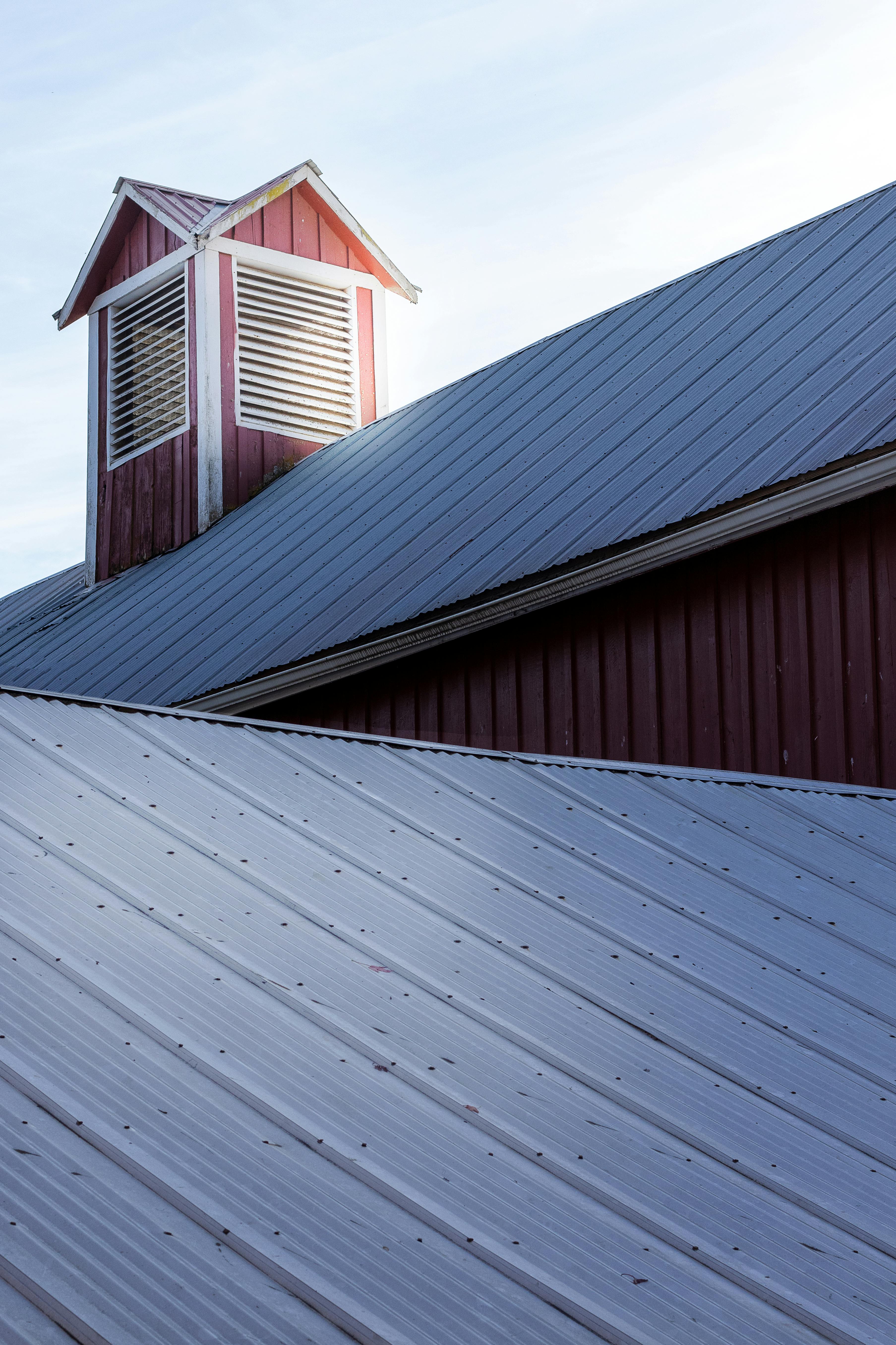 Standing seam metal roof on modern home